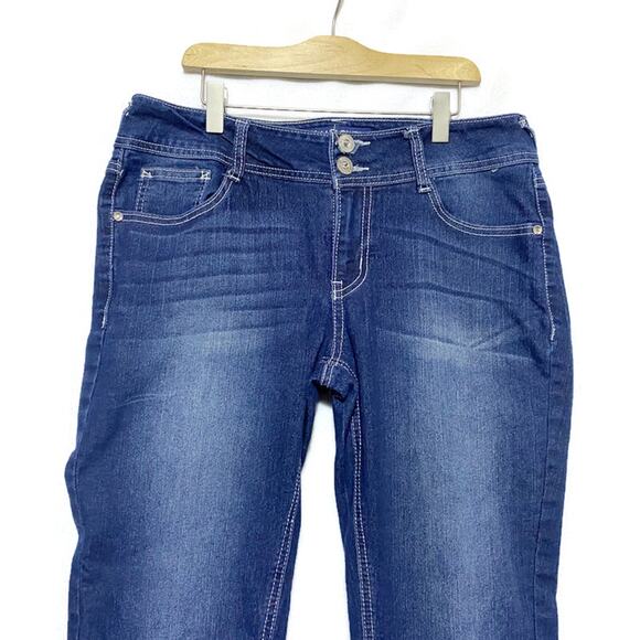 Wall Flower Denim Blue Jeans Girl's Size 3 Bootcut w/Embellished Back Pockets - Picture 4 of 7